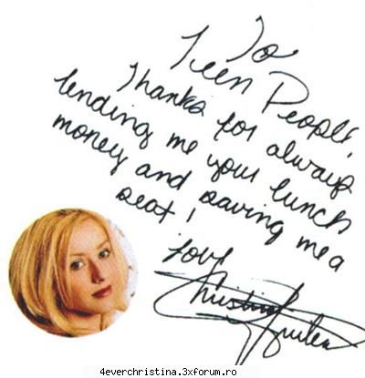 Autograful ei - Sweet_girl - Poze cu Christina